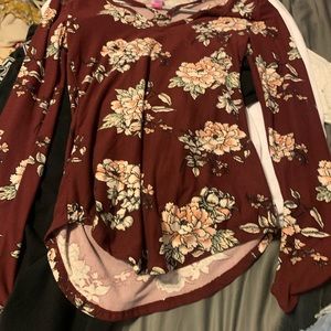 Flower long sleeve T-shirt